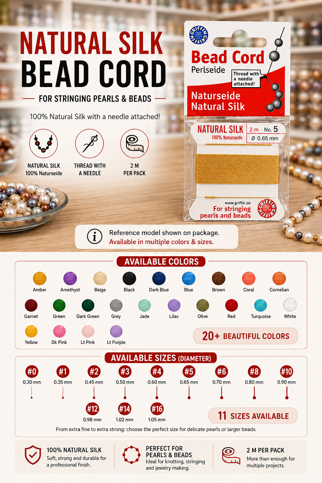Silk Beading Cord