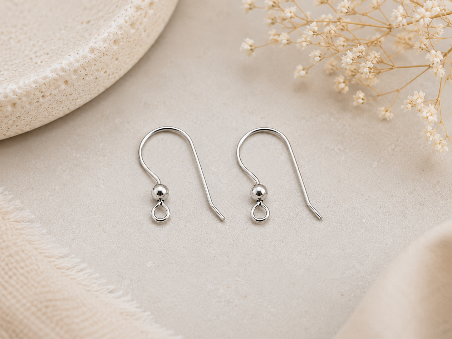 Stainless Steel Ear Wires - Ball
