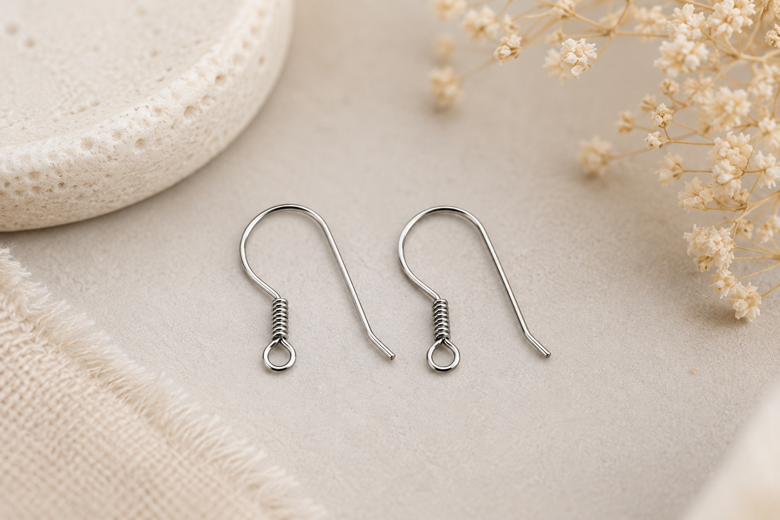 Stainless Steel Ear Wires - Coil